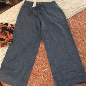Loft Chambray Wideleg Pant
